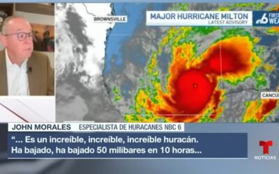 Video: “Esto es horrible”, meteorólogo llora por el poder del huracán Milton