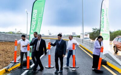 Samuel García inaugura gaza vehicular del puente Azteca