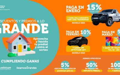 Da Guadalupe descuentos y sorpresas a contribuyentes cumplidos