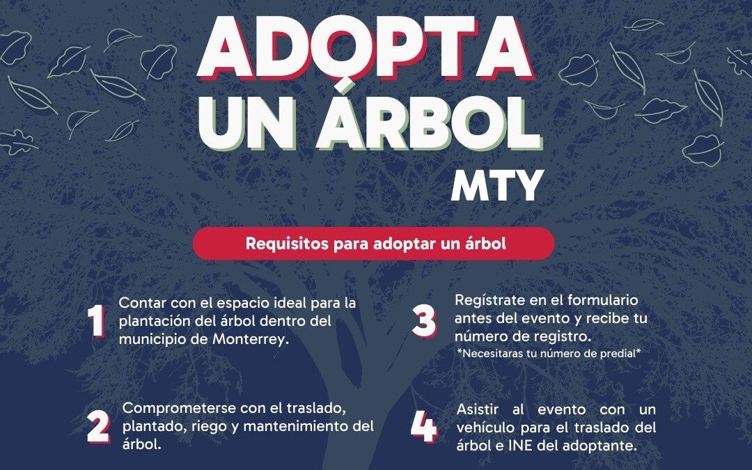 Invita Monterrey a participar en el programa “Adopta un árbol Mty”