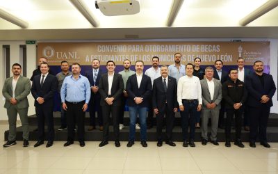 Acuerda Gobierno de Monterrey con UANL otorgamiento de becas a estudiantes