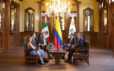 Movilidad y capacitación laboral, los temas que se abordaron en encuentro entre Secretario de Gobierno y Embajador de Colombia en México