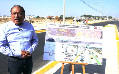 Amplian en Escobedo cuatro carriles de Carretera a Laredo, de norte a sur