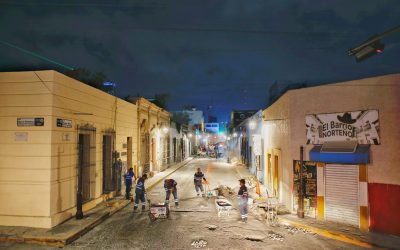 Gobierno de Monterrey rehabilita vialidades en el Barrio Antiguo y avenidas principales