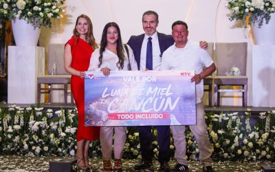 “Sí acepto”: dijeron 350 parejas en bodas colectivas del DIF Monterrey