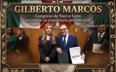 Gilberto Marcos obtiene la Medalla Fray Servando Teresa de Mier, del Congreso, por su carrera periodística